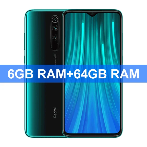 Глобальный Встроенная память Xiaomi Redmi Note 8 Pro 6 Гб 64 Гб/128 Гб Смартфон 64MP Quad Камера 6,5" Helio G90T Octa Core 4500 мА/ч, Батарея NFC - Цвет: 6GB 64GB Green