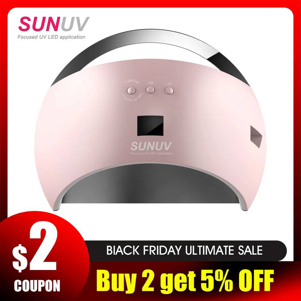  SUNUV SUN6 Smart Lamp Nail LED UV Lamp Dryer Metal Bottom LCD Timer Multicolors for Curing UV Gel P - 32794412292