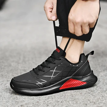 Fires-Zapatos informales para hombre zapatillas transpirables con cordones, a la moda, de tendencia