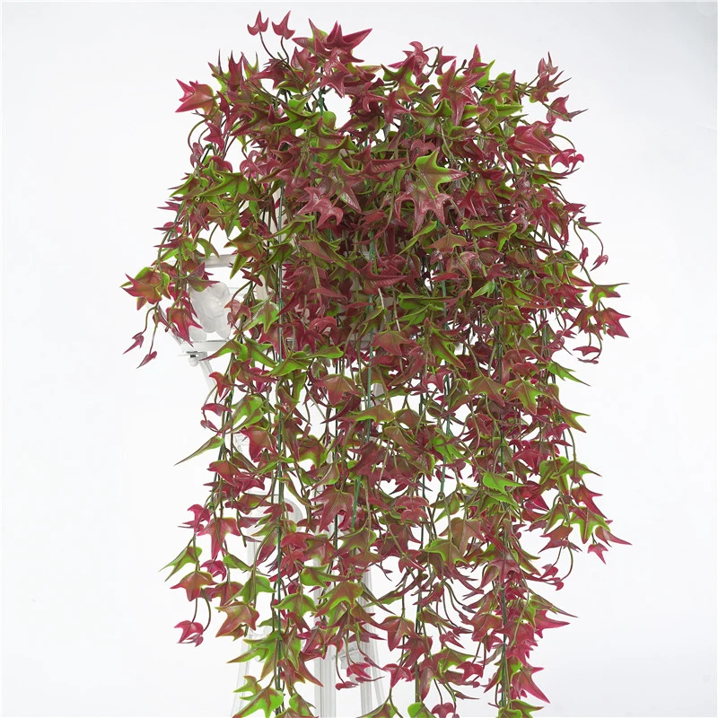 Artificial Plastic Garland Plant Vine Fake Potato Leaves Flowers Home Decor Sale