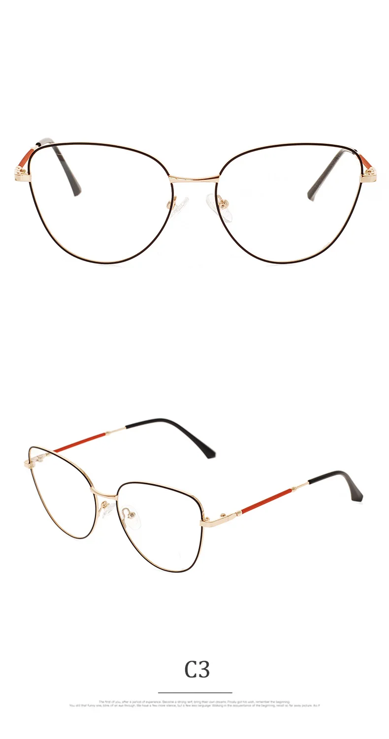 Настоящая мода, кошачий глаз, женские очки, металлическая оправа, оптические очки, очки по рецепту, очки для чтения, полная оправа, фирменный дизайн