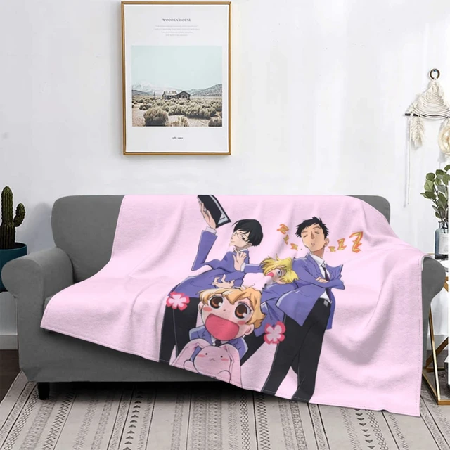 Compra online de Ouran High School Host Club Anime Customized Blanket Plush  Flanner Decoration Bed Home Throw Sofa Blanket Unisex Children Gifts