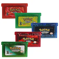 

32 Bit Video Game Cartridge Console Card Poke Series Emerald/Sapphire/Ruby/Leaf Green/Fire Red English Language US Version
