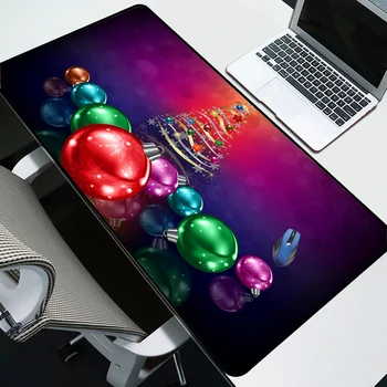 

Yuzuoan E-sports Player Comfort Game Mouse Pad Christmas Ball Table Mat Non-slip Locking-edge Carpet Computer Peripherals 90X40