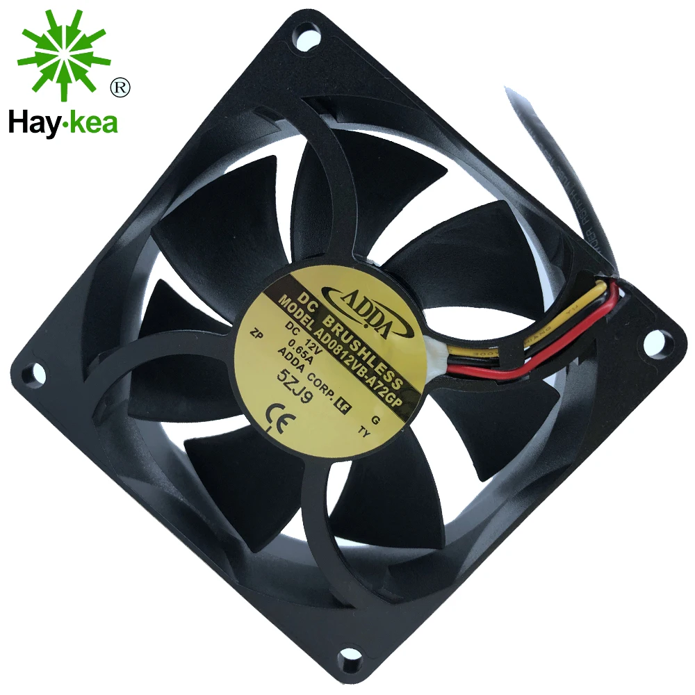 Для ADDA 8025 80 мм x 80 мм x 25 мм AD0812VB-A72GP 12 В 0.65A ветры шасси сервер солнечный инвертор чехол компьютер pc Охлаждающие вентиляторы