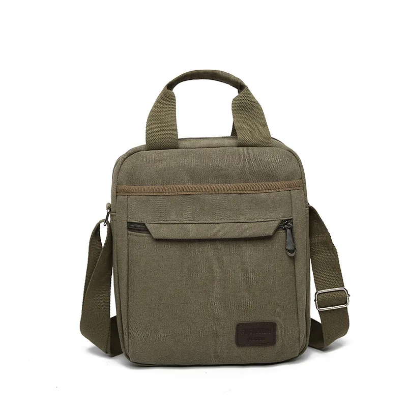 

Shoulder Bag Men's Canvas Business Casual Verticle Shoulder Soft Canvas Bag Retro Students Handbag MEN'S Briefcase