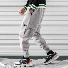 MQH24Pockets брюки карго мужская одежда Мужская Уличная одежда шаровары мужские хип-хоп джоггеры брюки корейские модные брюки