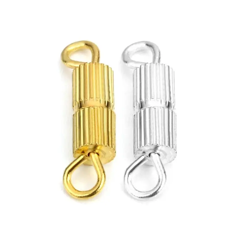 

100Pcs Screw Type Barrel Clasp Necklace Bracelet Connectors DIY Jewelry Findings