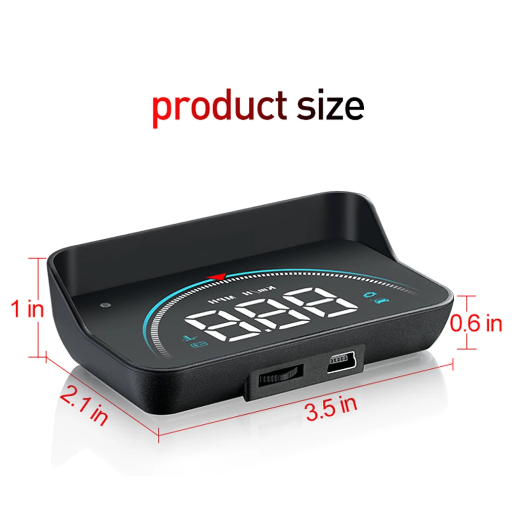 M8 Car HUD Head Up Display OBD2 II Overspeed Warning System Projector Windshield Auto Electronic Voltage Alarm RPM Car Styling