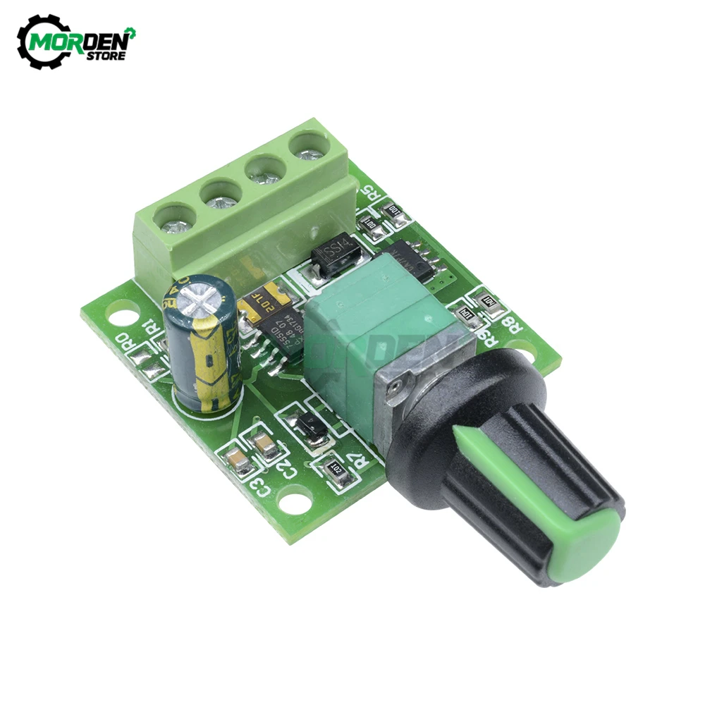 DC 1.8V-15V 2A 30W PWM Motor Speed Controller Regulator Low Voltage Fan Speed Control Switch PWM Adjustable Drive 5V 12V