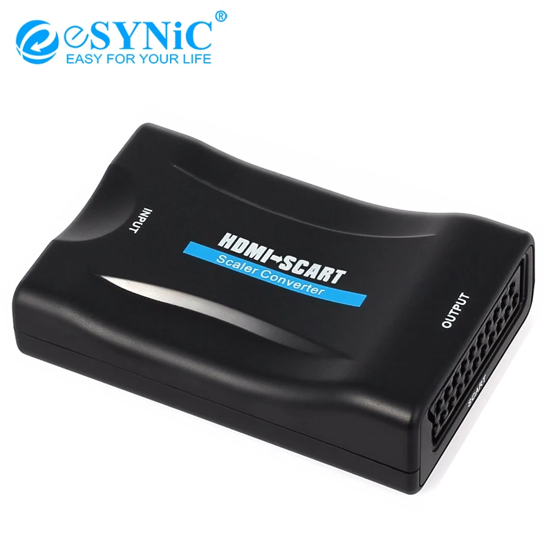 ESYNiC Алюминий 4 к HDMI конвертер/переходник в SCART вход выходной адаптер композитный