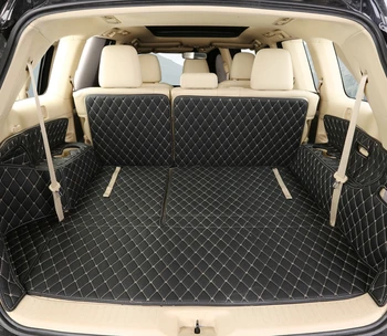 

1/3/5Pcs Car Trunk Cargo Liner Leather Pet Mat Carpets Kit ForToyota Highlander Car Styling Accessories Custom Leather Trunk Mat