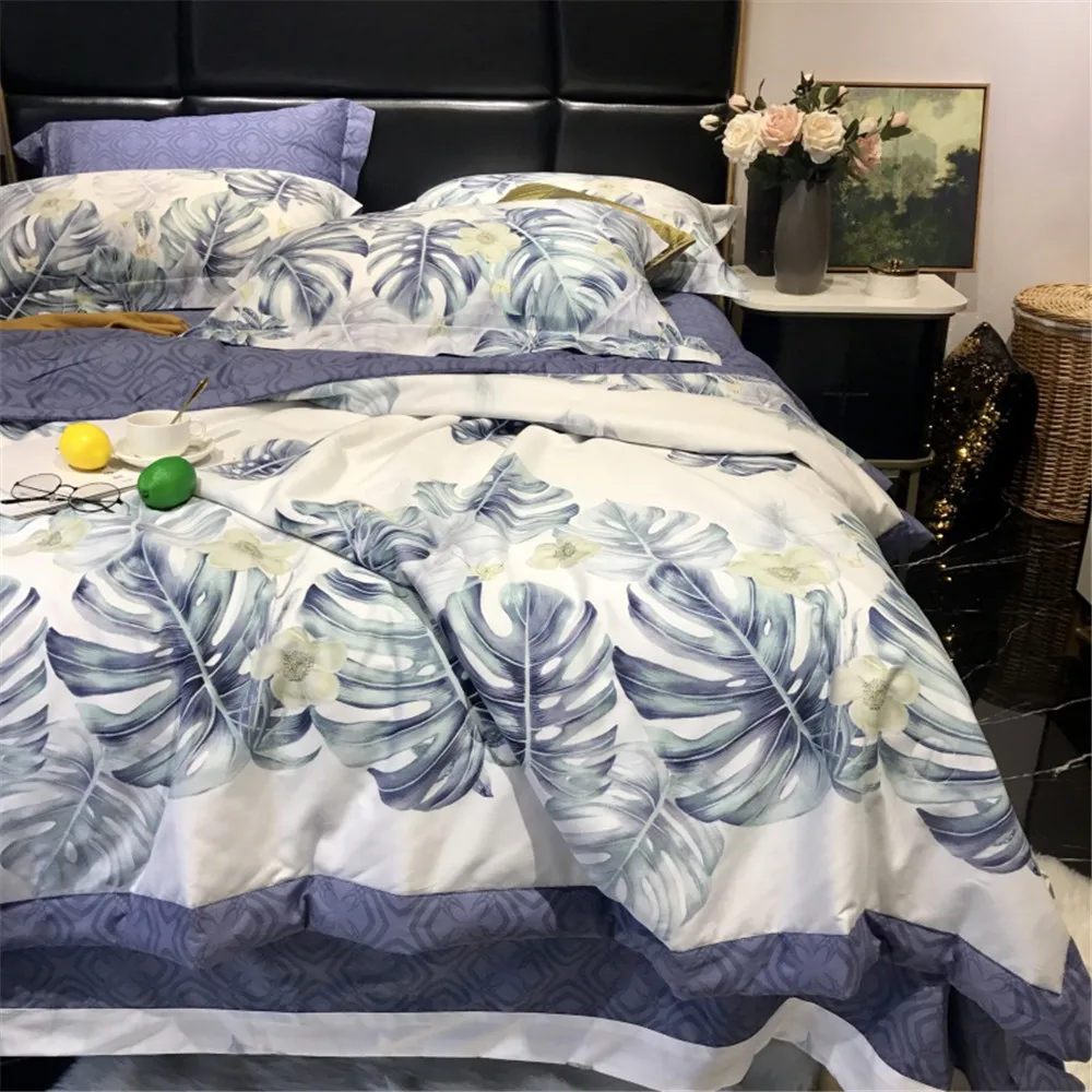 

American-Style Country-Style Pure Cotton Summer Blanket Four-piece Set Cotton Bed Sheet Quilt Cover Double Cotton USA Summer Qui