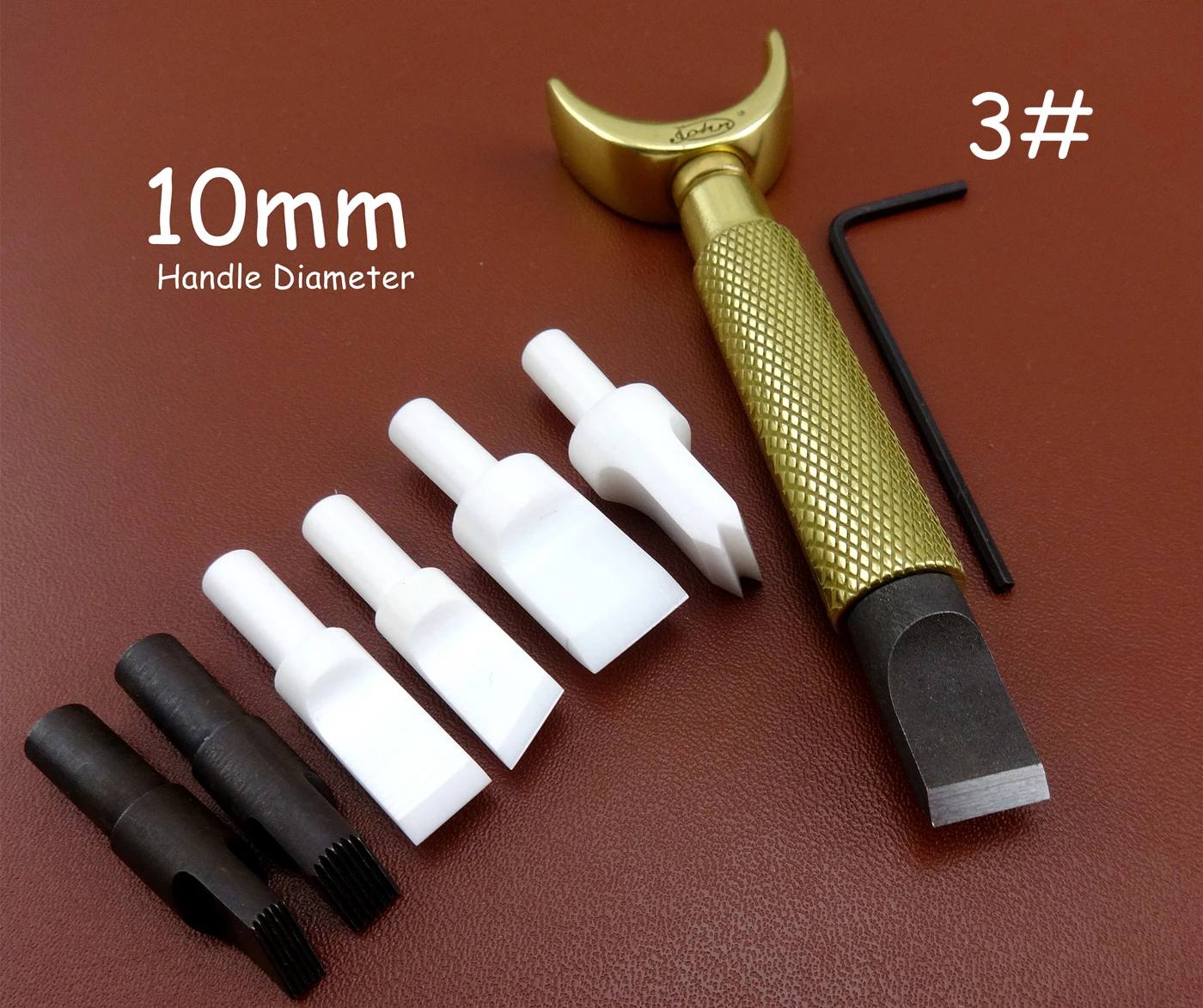 1set Leather Craft Double Bearing Swivel Carving Knife Cutter Tool +6pc Blade - Stamping Stylus Spoon Embossing Creaser Groover | Дом и сад