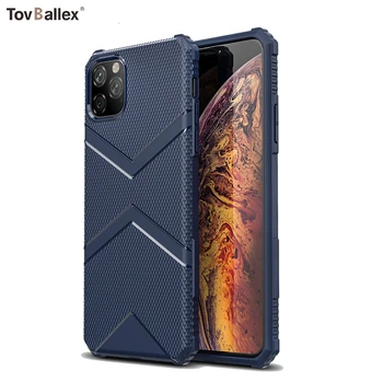 

100Pcs Phone Case For Apple iPhone 11 Pro Max XS XR X TPU Non-Slip Armor Cases Silicone Shockproof Durable Reinforced Cover