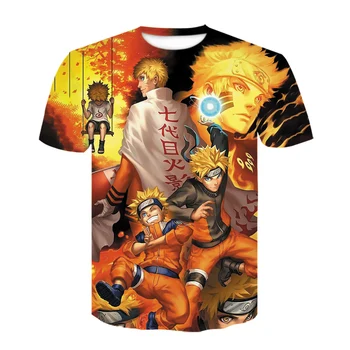 

Summer new Fashion Anime t shirts funny Seven generations of Naruto 3D costume t-shirt Male Vintage Harajuku cosplay shirt