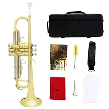 Slade Bb труба B плоская прочная Латунная Труба для начинающих музыкальный инструмент с мундштуком перчатки и изысканный Gig Bag