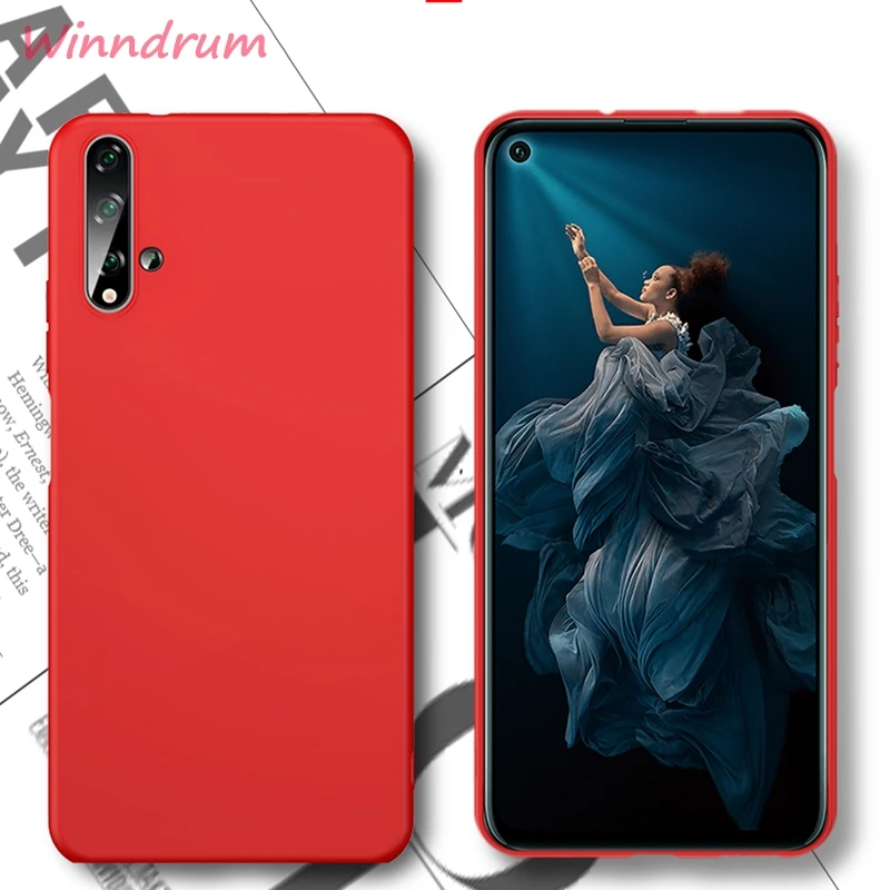 Silicone case for huawei NOVA 5T Soft Liquid silicone shockproof solid color | Мобильные телефоны и аксессуары