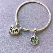 925 пробы серебряный Ограниченная серия расцвет сердце браслет с замком Шарм ювелирные изделия