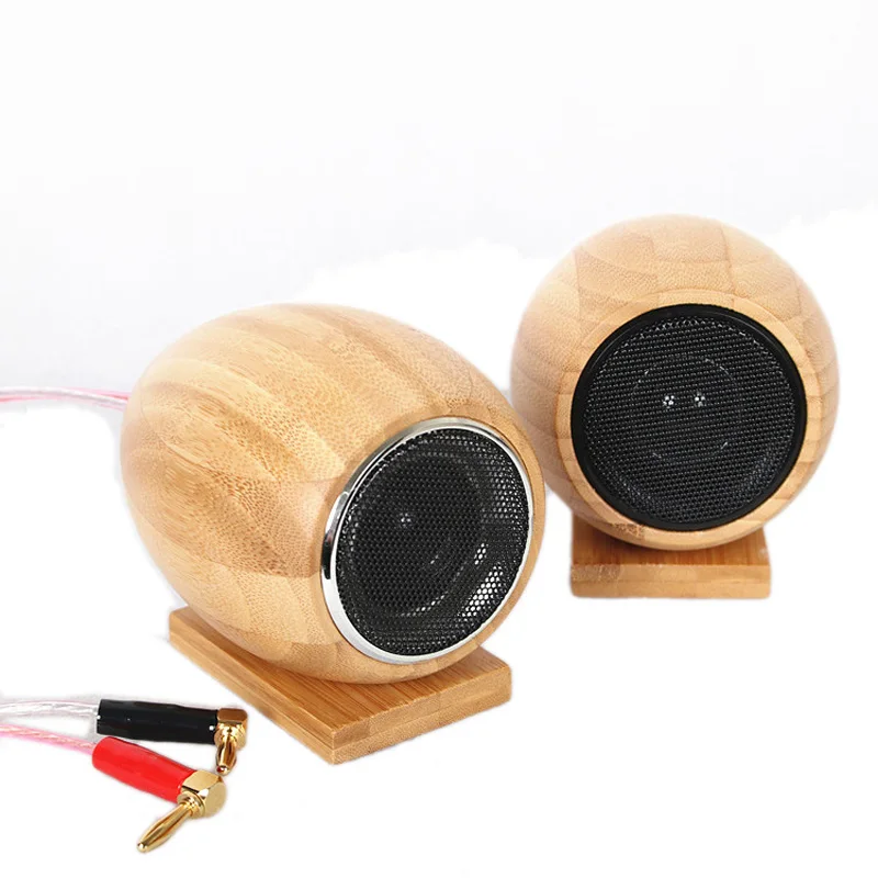 

6Ohm 20W HIFI Silk Film High Pitch Tweeter Bamboo Box Top External Treble Speaker Loudspeaker Audio Stereo