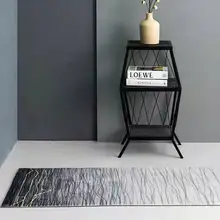 Темно-синий полосатый прикроватный ковер 60*160 см, длинный коврик для кухни, коврик для ванной комнаты, напольный коврик для гардероба лебедя