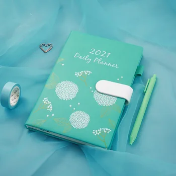 

English 2021 Agenda Planner Organizer A5 Diary Notebook and Journal with Pen Weekly Notepad Wonderful Note Book Daily Sketchbook