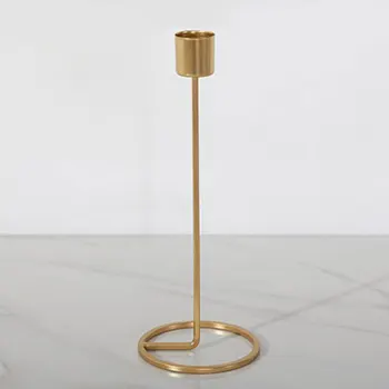 

Gold Single Head Candle Holder Nordic Style Metal Candle Holder Romantic Candlestick Creative Wedding Party Decoration