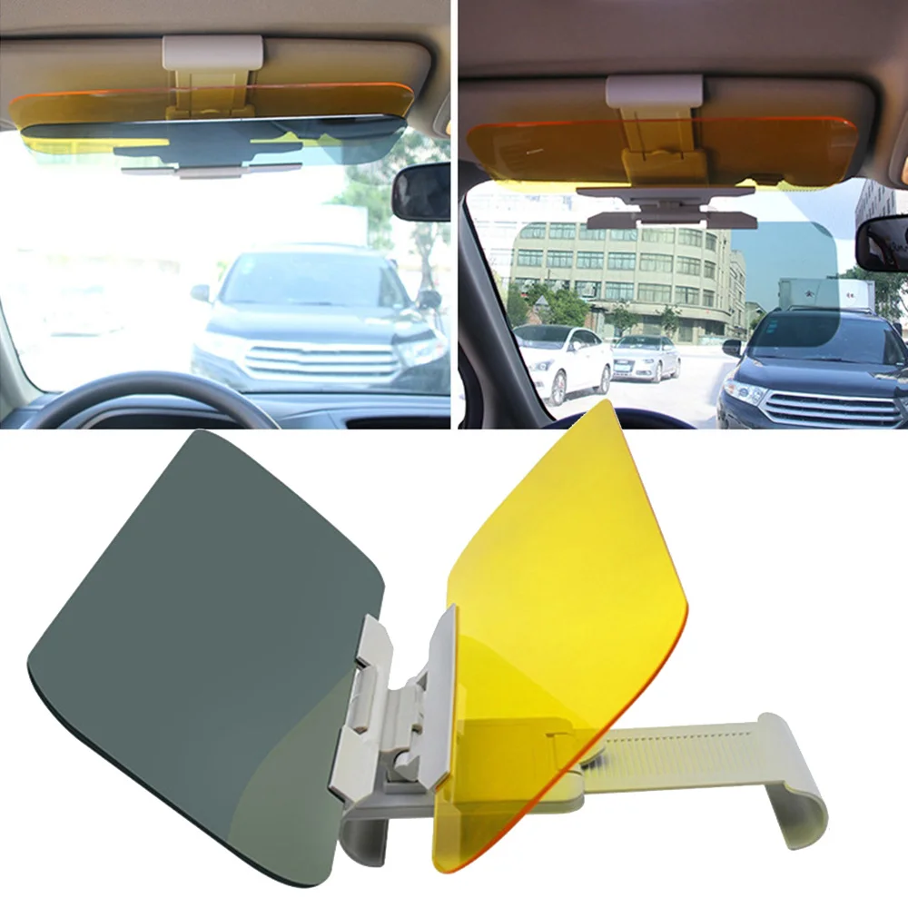 1Pc HD UV Anti-Glare Auto Car Sun Visor Shade Flip Shield Day and Night Vision