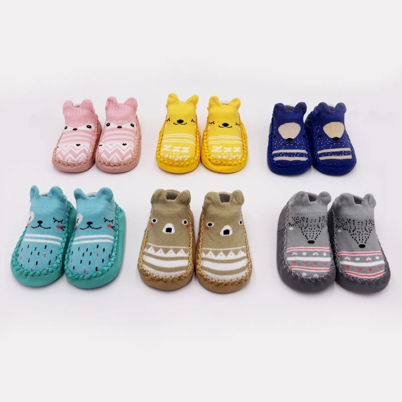 

Cute Newborn Baby Socks Shoes Boy Girl Toddler First Walkers Cotton Comfort Soft Anti-slip Warm Infant Shoes child kids shoes