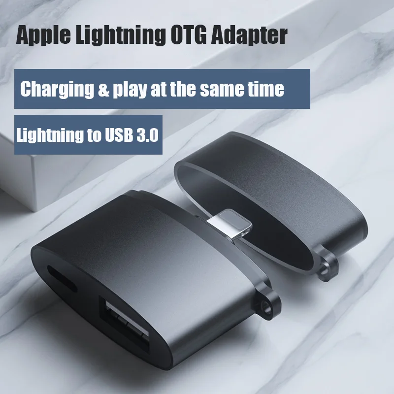 mini OTG USB Adapter hard disk camera U flash drive keyboard for lightning charger cable iPhone/ipad 11X 12 iOS 13 14 | Мобильные