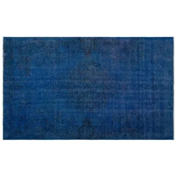 

Handmade Blue Vintage Overdyed Turkish Area Rug 159x263 Cm-5'3''X8'8''