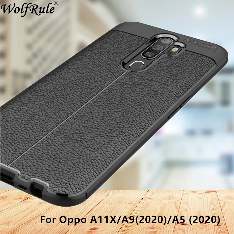 Для Oppo A9 A5 2020 чехол Модный стиль личи силиконовый Прочный Гибридный для Fundas |