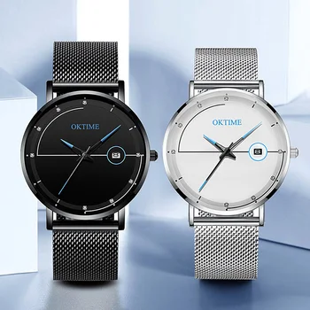 

Fashion Men Watch with Calendar Quartz Watch Simple Classic Business Watch for Men hh88