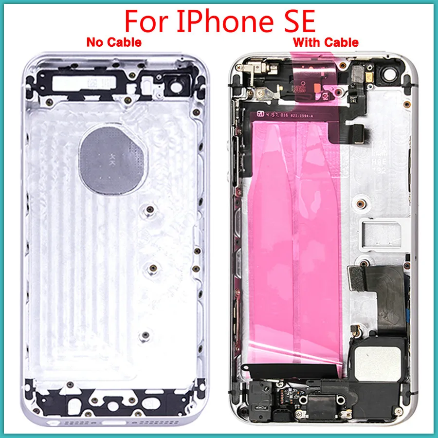 AAA+++ качество для IPhone SE аккумулятор задняя крышка Батарейная дверь задняя крышка с гибким кабелем+ sim-карта