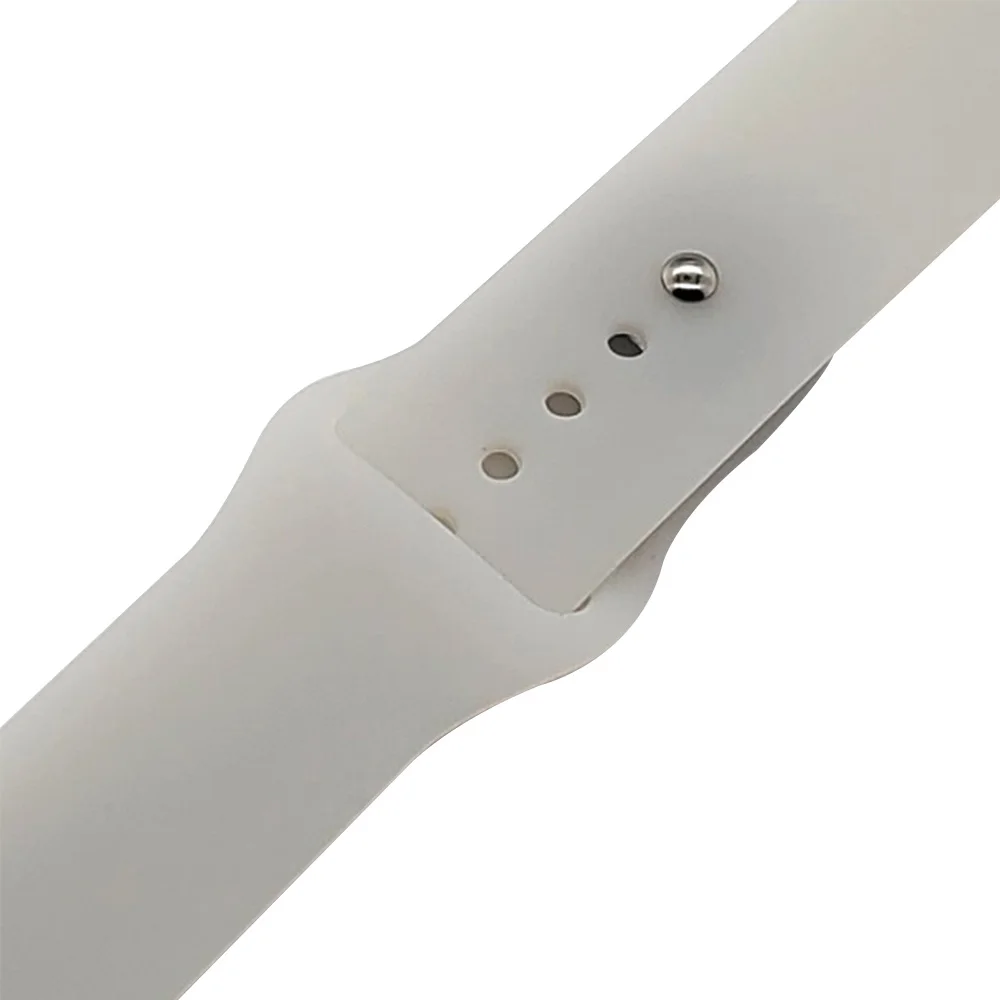 Light Grey Watchband Силиконовый спортивный ремешок для Apple Watch 4, 3, 2, 1, 38, 40, 42, 44 мм, модный сменный Браслет iWatch Series 4, 3, 2, 1 - Цвет ремешка: Light Grey Watchband