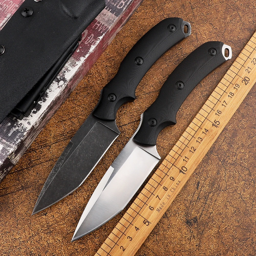 Охотничий нож G10 прямой Боевой клинок из стали D2 для повседневного использования