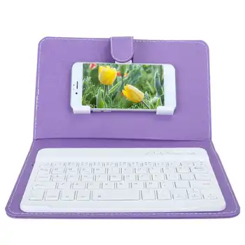 

Wireless Bluetooth Keyboard with PU Leather Case for Smart Mobile Phone Tablet Hot