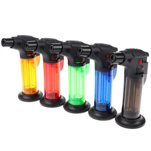 Pistolet Portable BBQ cuisine soudage torche briquet Butane Jet gaz briquet Turbo coupe-vent cigare tuyau briquet extérieur(China)