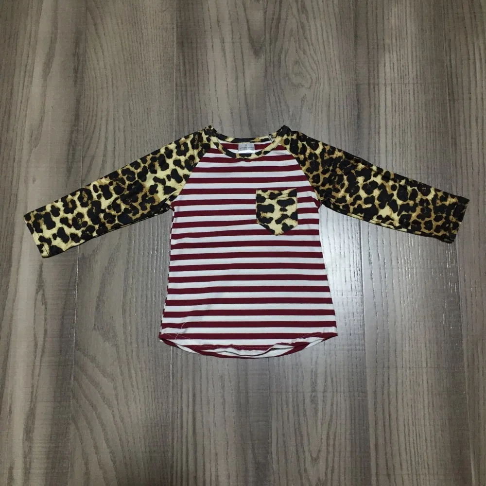 Одежда для мамы и дочки, полосатая рубашка для девочек с леопардовым принтом, с рукавами, мама и дочь, хлопковая одежда