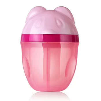 

3 Grid Hygienic Large Capacity Travel Storage Box Portable Well Sealing Cute Practical Container Rotate Milk Powder Dispenser