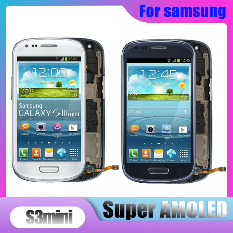 4 0 "Оригинальный Super AMOLED ЖК дисплей для SAMSUNG Galaxy S3 Mini i8190 GT i8195 i8200 сенсорный экран