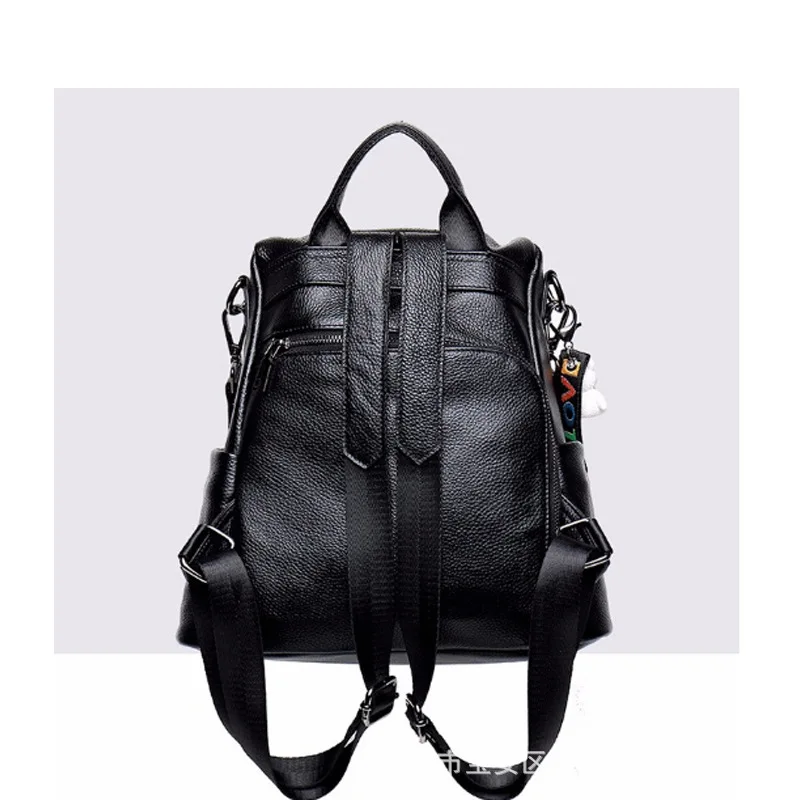 

First Layer WOMEN'S Cow Leather Bag Korean-style Backpack Women's Genuine Leather Soft Leather Traveling Bag Diaper Bag Leather