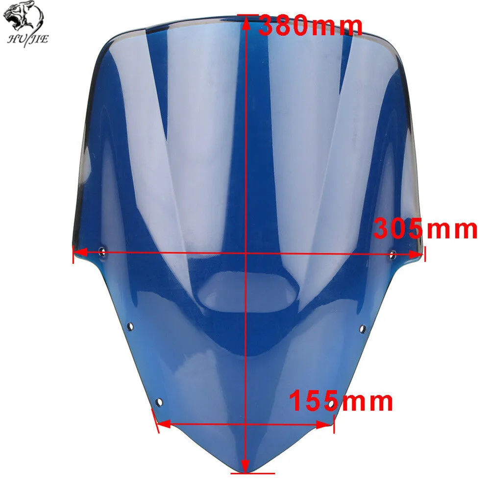 Лобовое стекло для Yamaha FZ1 Fazer FZ1S FZS1000S 2006 2011 2007 2008 2009 2010 Black Double Bubble FZS 1000 1000S|Козырьки