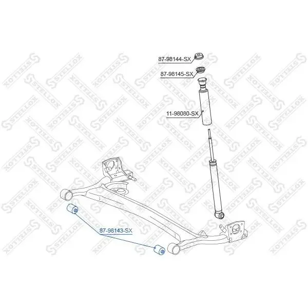Сайлентблок зад. балки Toyota Yaris NLP10/SCP10/SCP12 01 STELLOX|Детали амортизаторов| |