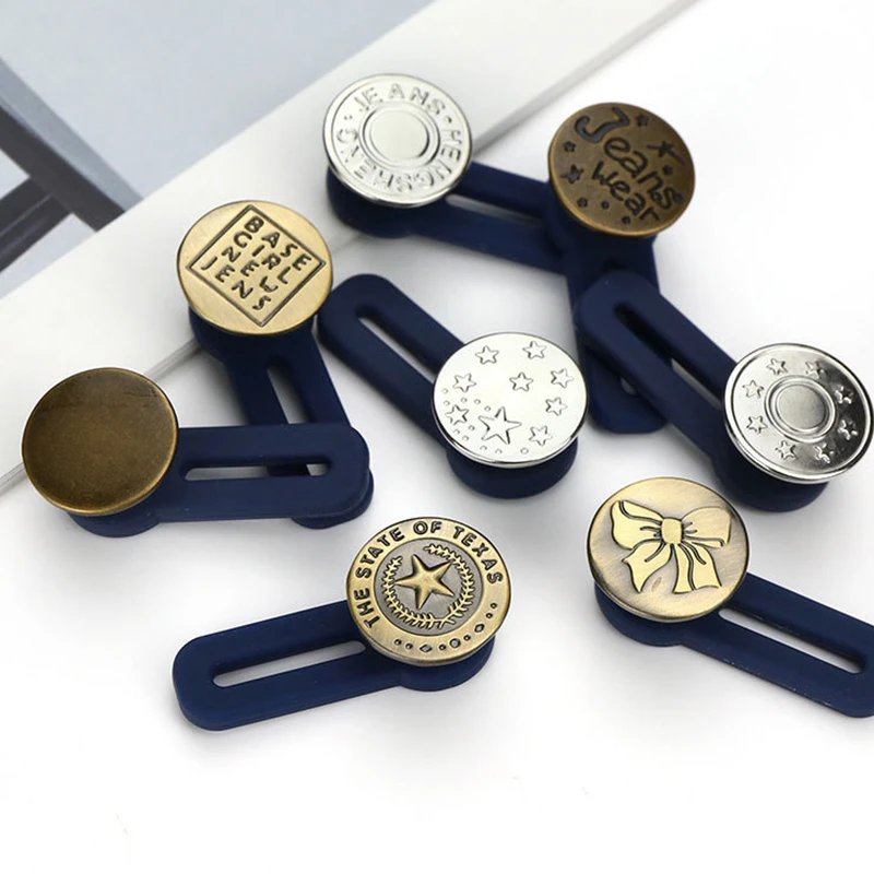 10Pcs Jeans Retractable Button Adjustable Detachable Extended Button For Pants 10Pcs Jeans Retractable Button Adjustable Detachable Extended Button For Pants