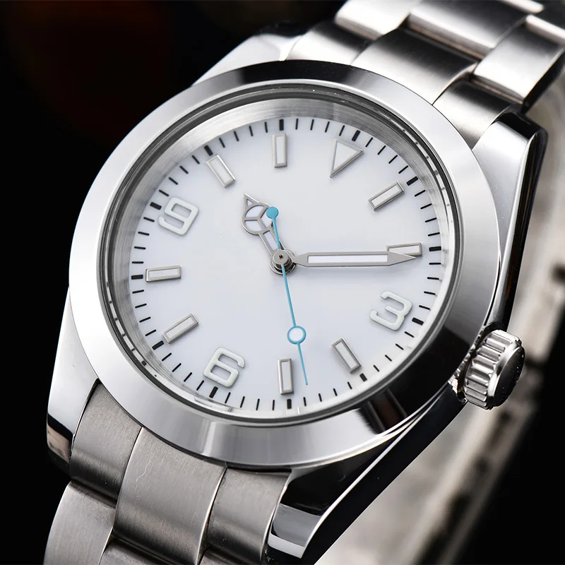 Новинка 2019 автоматический белый циферблат aik watch 39 мм чехол и кронштейн из
