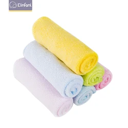 Elchild 5 pçs conjunto de cor sólida 20*20cm toalhetes de pano de lavagem para recém nascido toalha de bebê terry de bambu macio
