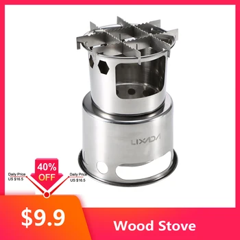 

Lixada Portable Outdoor Wood Stove Camping Folding Cookware Wood Stove Burning for Backpacking Survival Cooking Picnic Hunting