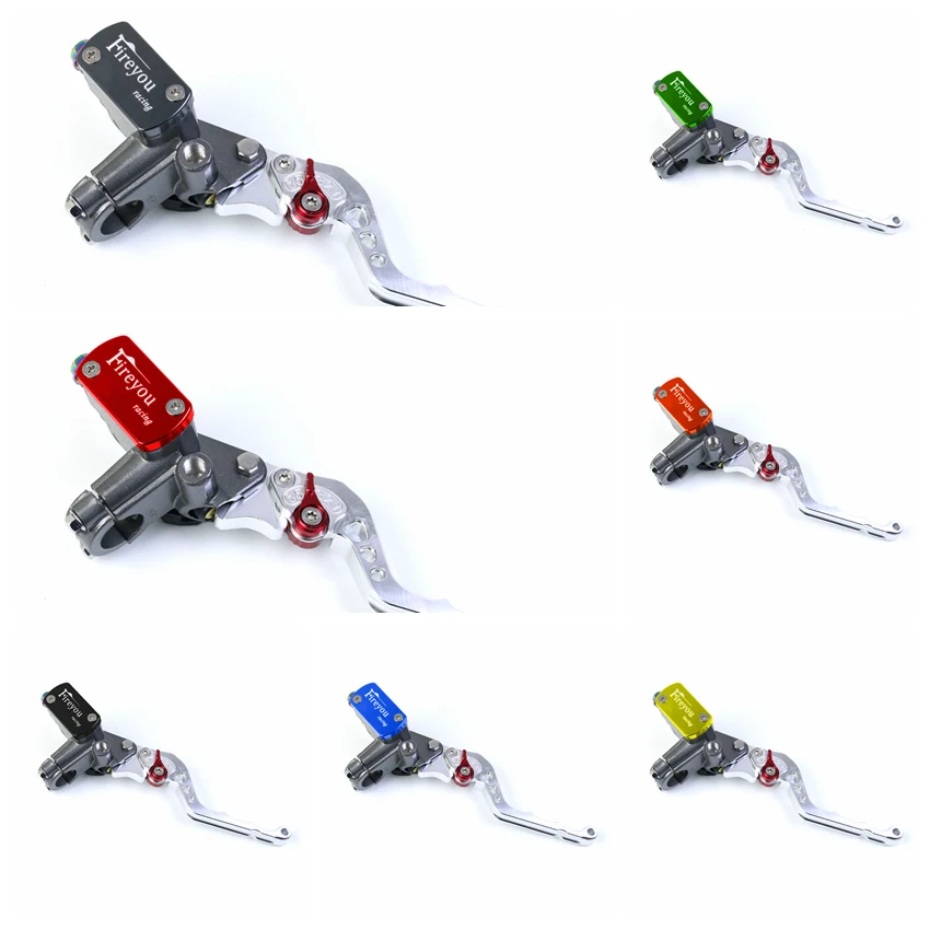 Silver Chrome CNC Aluminum Alloy Motorcycle Double Disc Brake Lever Scooter Bike Modification Lever for Yamaha Honda Universal