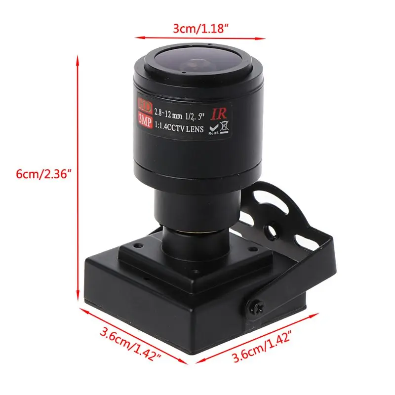  HD 700TVL CMOS 2.8-12mm Zoom Lens Mini CCTV Security Camera Audio Video FAI DA TE Nuovo D08A